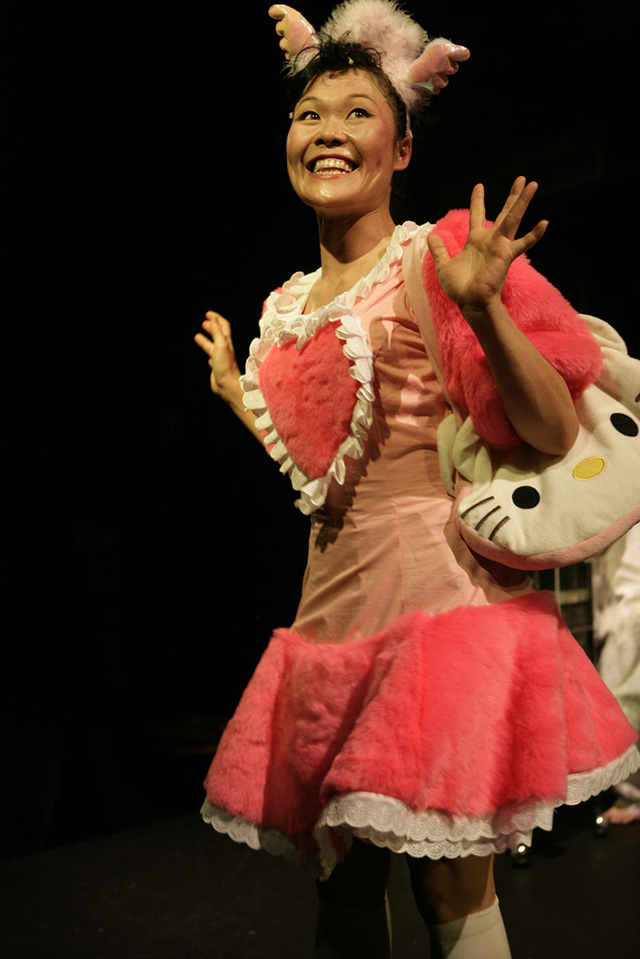 Production still for "DasSHOKU Hora!". Yumi Umiumare. Photographer: Jeff Busby