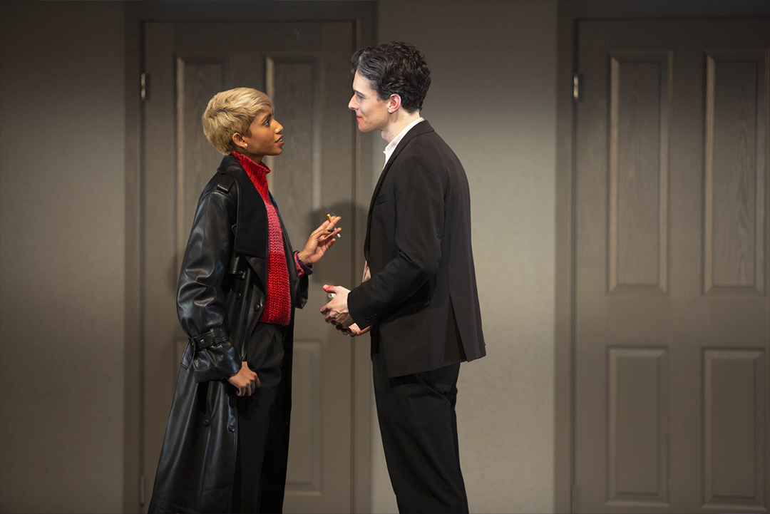 Production still for the 2023 Season of 'Nosferatu.' In photo: Shamita Siva, Jacob Collins-Levy. Photographer: Pia Johnson