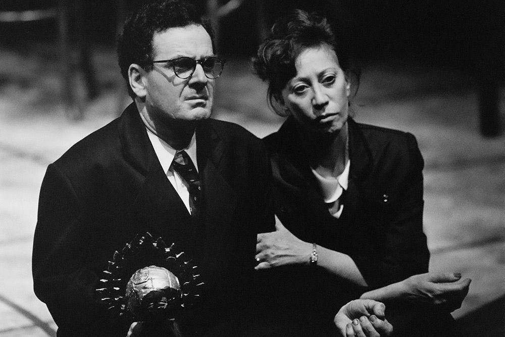 Production still for "Pacific Union". L-R: Denis Moore as Doc Evatt, Jan Friedl as Mas Evatt. Photographer: Jeff Busby