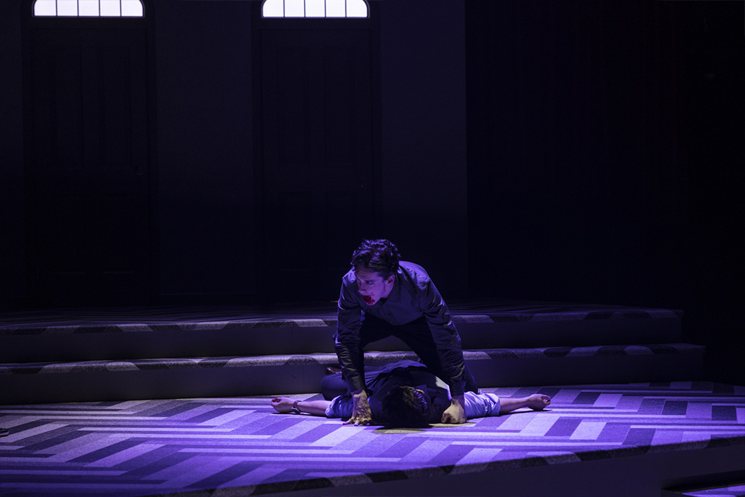 Production still for the 2023 Season of 'Nosferatu.' In photo: Jacob Collins-Levy, Max Brown. Photographer: Pia Johnson