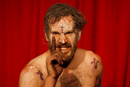 Production still for "Avast/Avast II". Thomas Wright. Photographer: Jeff Busby