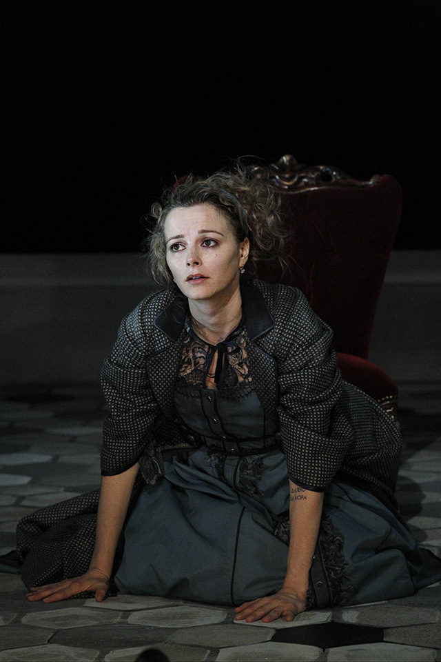 Production still for "The Story of Mary Maclane By Herself". Bojana Novakovic. Photographer: Jeff Busby