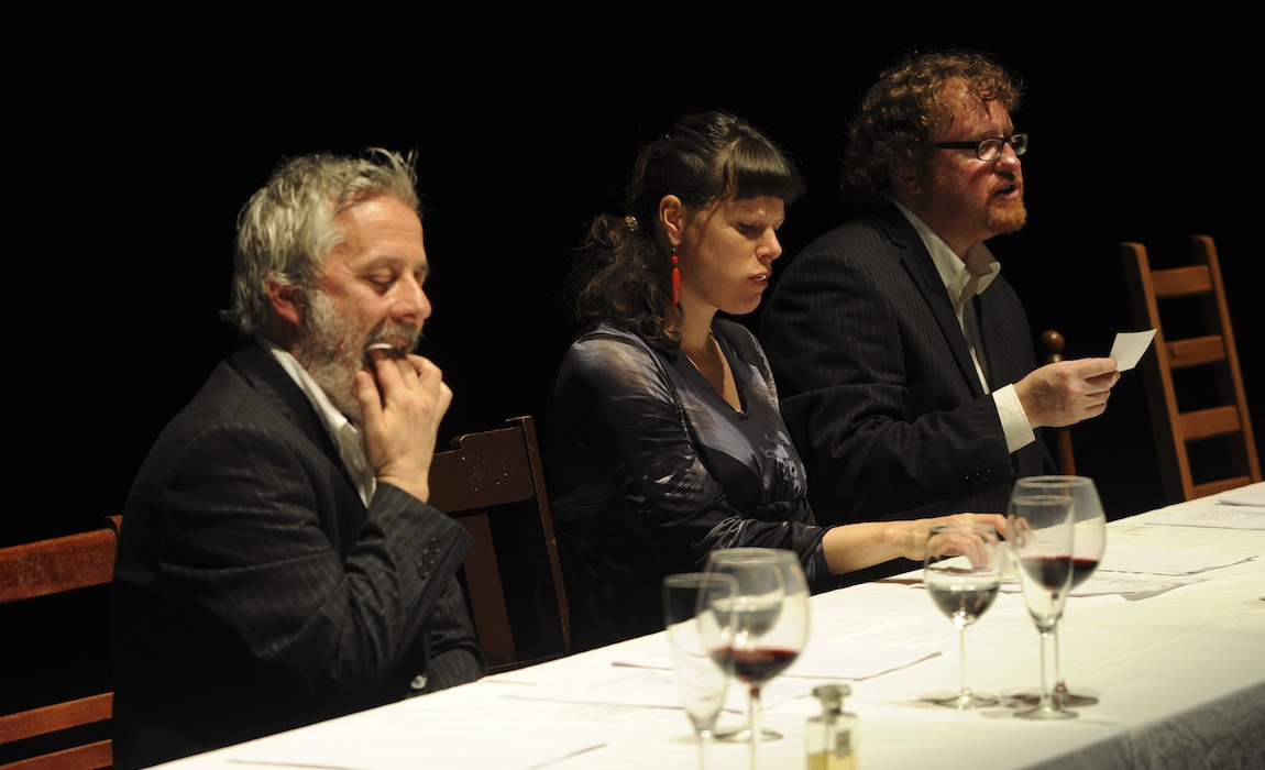 Production still for "The Last Supper". Photographer: Heidrun Lohr