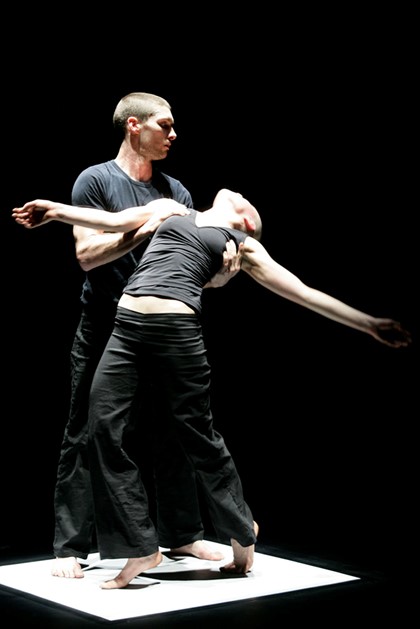 Production still for "On". L-R: Byron Perry, Kirstie McKracken. Photographer: Jeff Busby