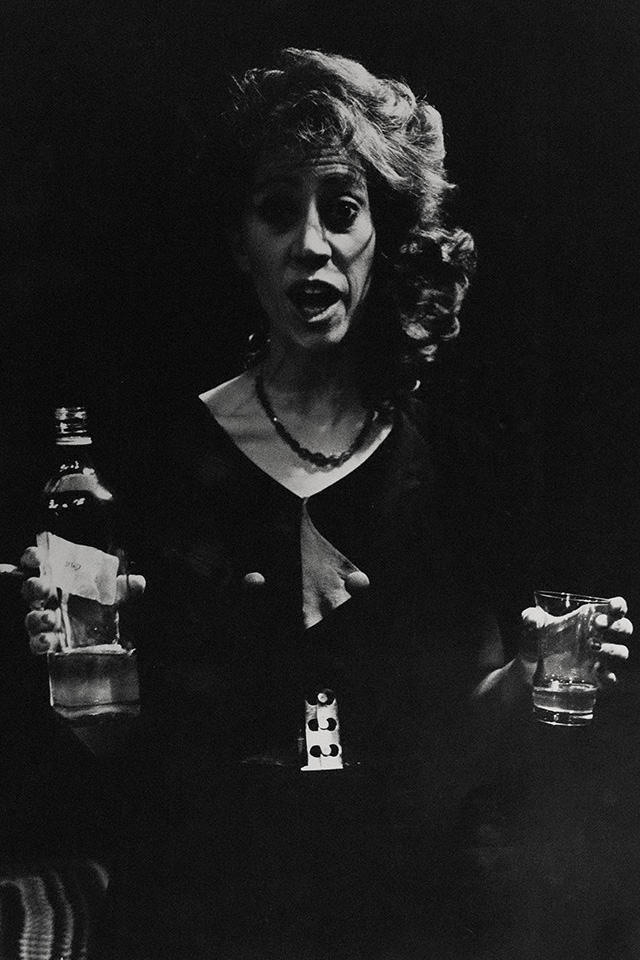 Production still for "The Death of Minnie". Jan Friedl as Minnie. Photographer: Jeff Busby