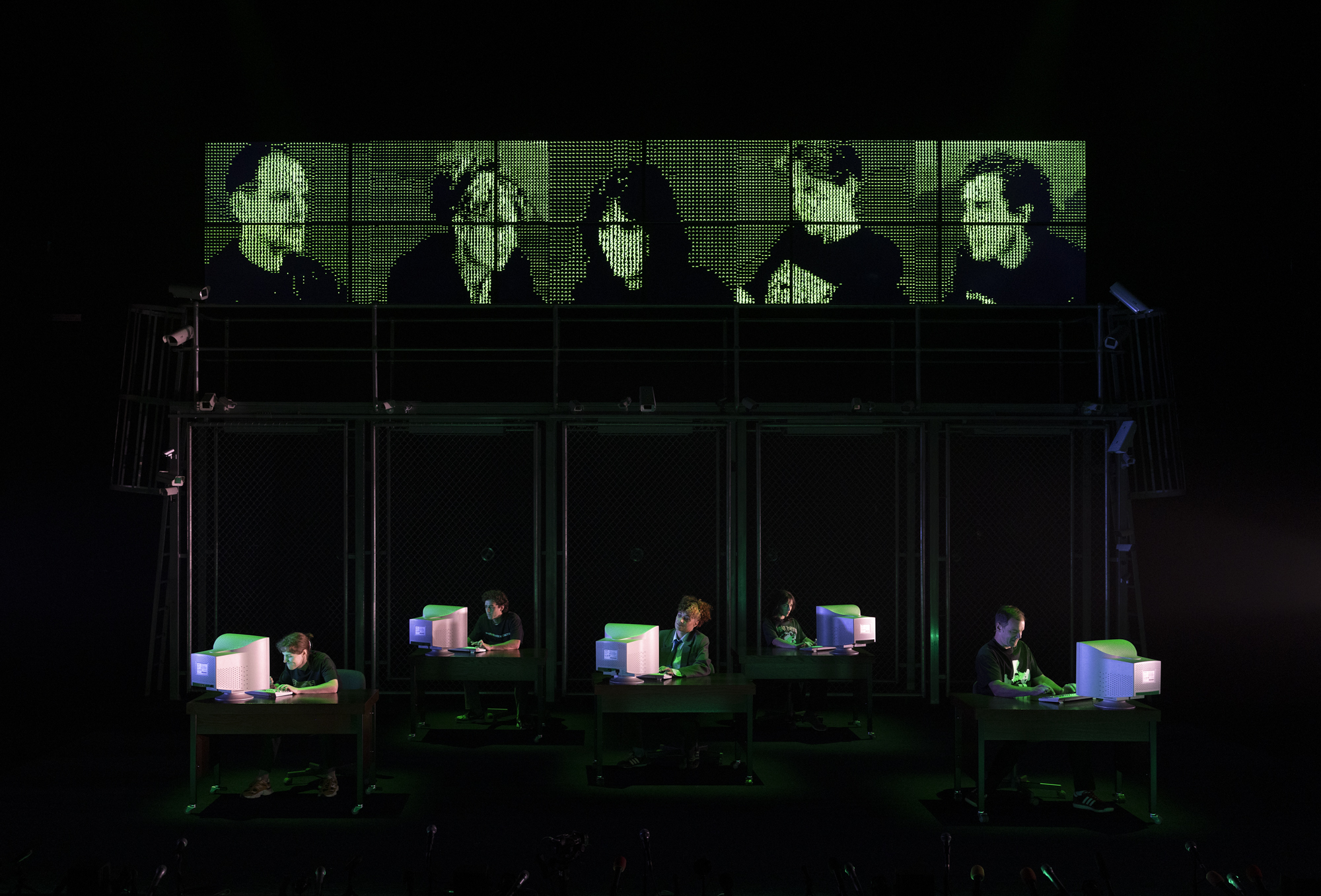 Production photography from TRUTH (2025). Photographer: Pia Johnson. In photograph: Cast of TRUTH