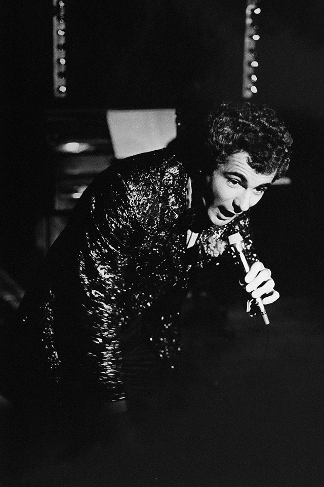 Production still for "Comedians". Shane Bourne as George McBain. Photographer: Jeff Busby