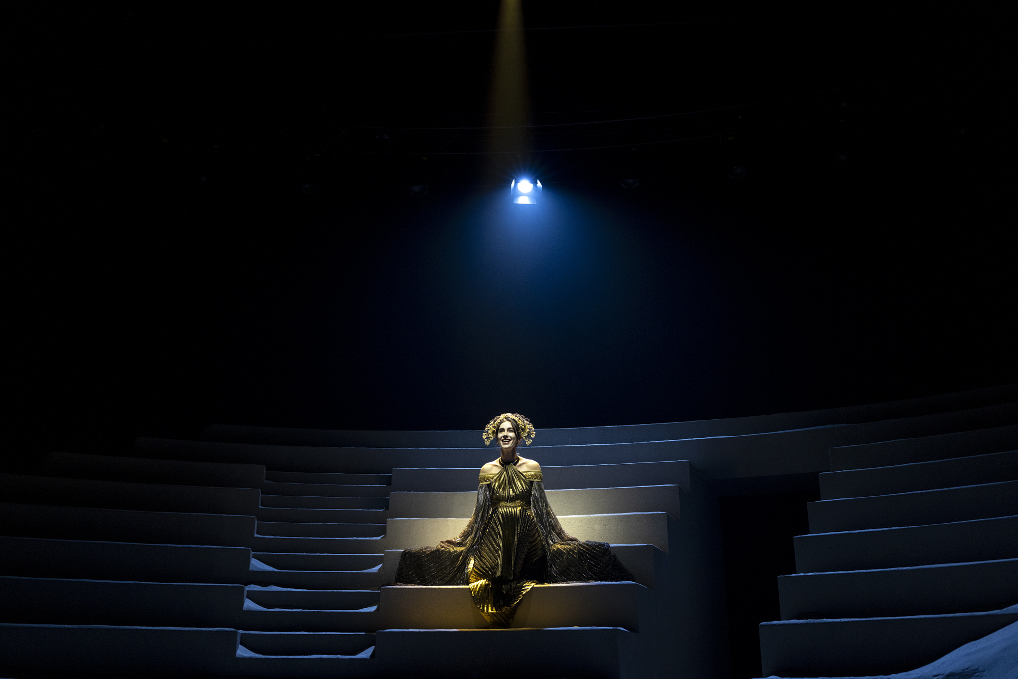 Production photography from TROY (2025) / Photographer: Pia Johnson / Featuring: Geraldine Hakewill