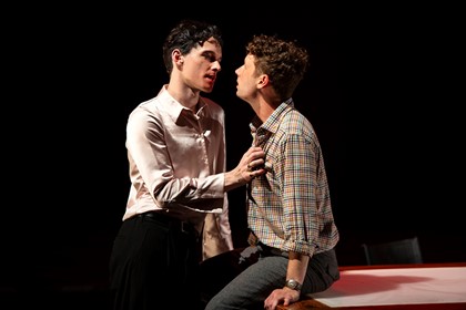 Production still for the 2023 Season of 'Nosferatu.' In photo: Keegan Joyce, Jacob Collins-Levy. Photographer: Pia Johnson
