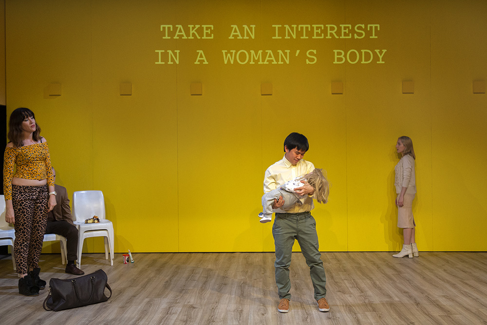 Production still for "The Temple". L-R: Mish Grigor, Marcus McKenzie, Aljin Abella, Genevieve Giuffre. Photographer: Pia Johnson