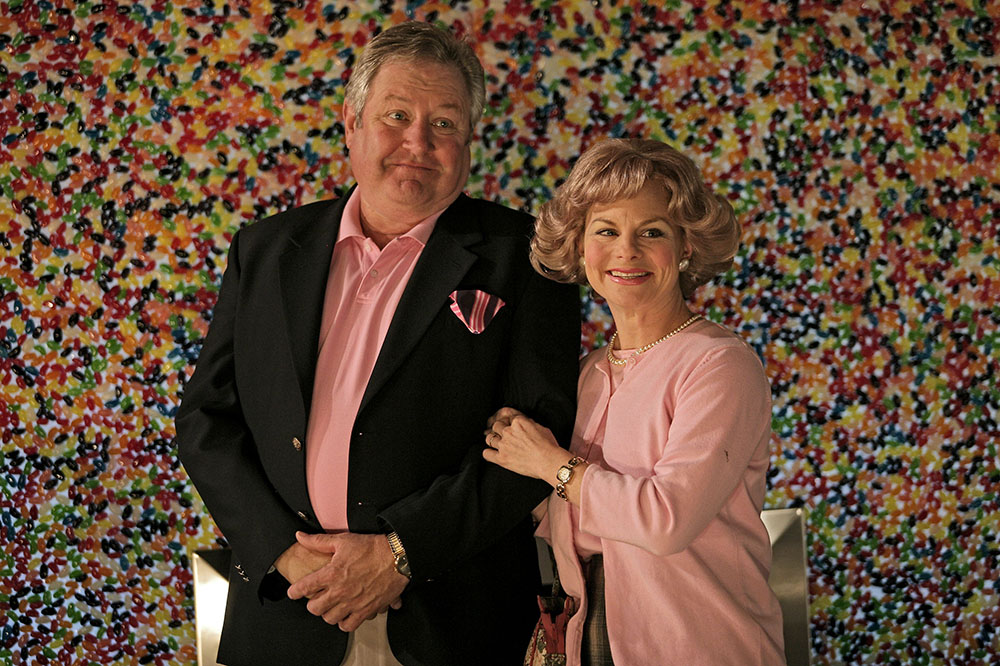 Production still for "It Just Stopped". L-R: John Wood as Frank, Rebecca Massey as Pearl. Photographer: Jeff Busby