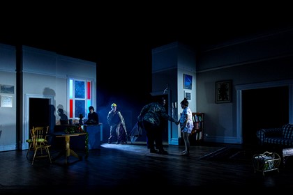 Production still for "Australian Realness". L-R: André de Vanny, Greg Stone, Chanelle Macri, Emily Goddard. Photographer: Pia Johnson