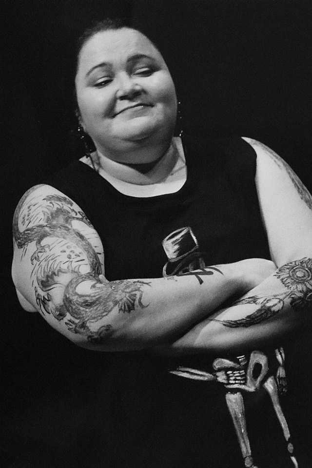 Production still for "All Souls". Sally-Anne Upton as Sylvia. Photographer: Jeff Busby