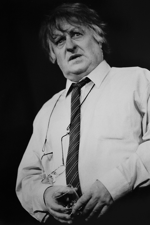 Production still for "Your Dreaming". Max Gillies as Bob Ellis. Photographer: Jeff Busby