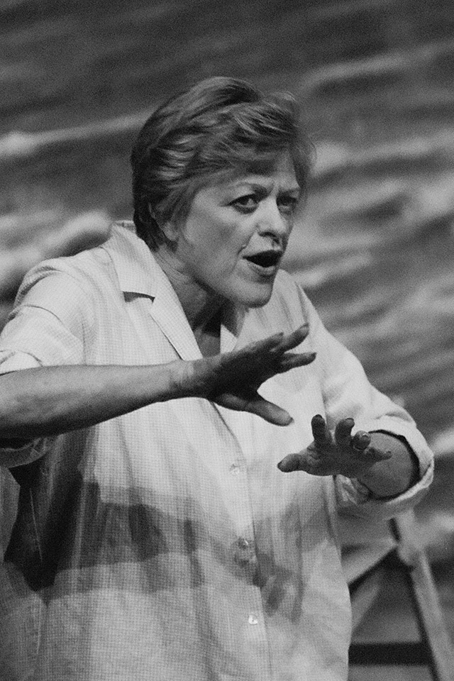 Production still for "The Mourning After". Nancye Hayes as Belle Doyle. Photographer: Jeff Busby