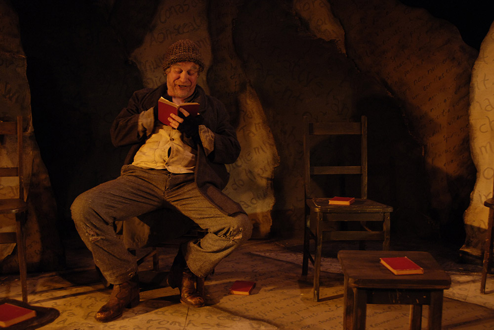 Production still for Adelaide production of "Translations". John Kelly as the Narrator. Photographer: Nick Hopton