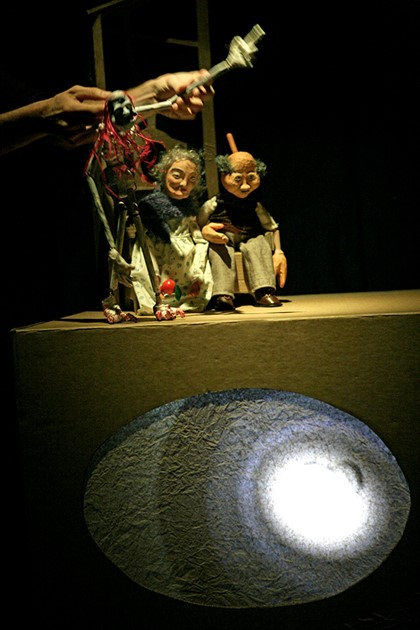 Production still for "Apples and Ladders". Photographer: Jeff Busby