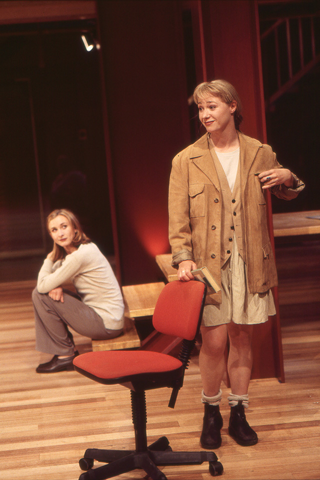 Production still for "Honour". L-R: Natasha Herbert as Claudia, Belinda McClory as Sophie. Photographer: Jeff Busby