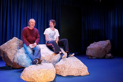Production still for "Intimacy". L-R: Patrick Moffatt, Paul Lum. Photographer: Jeff Busby