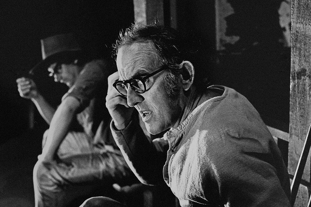 Production still for "More Bullsh". L-R: John Wood as Sandy Doyle, Cliff Ellen as Pop Lloyd. Photographer: Jeff Busby