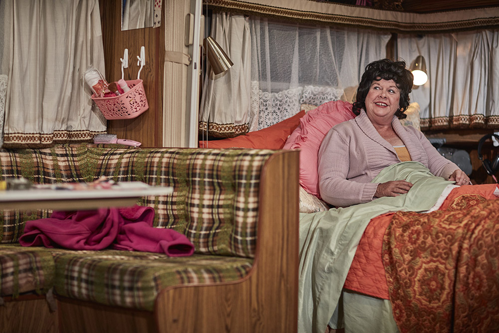 Production still for "Caravan". Susie Dee as Judy. Photographer: Tim Grey