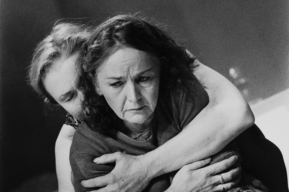 Production still for "Elegy". L-R: Margaret Mills as Melanie, Sue Jones as Susan. Photographer: Jeff Busby