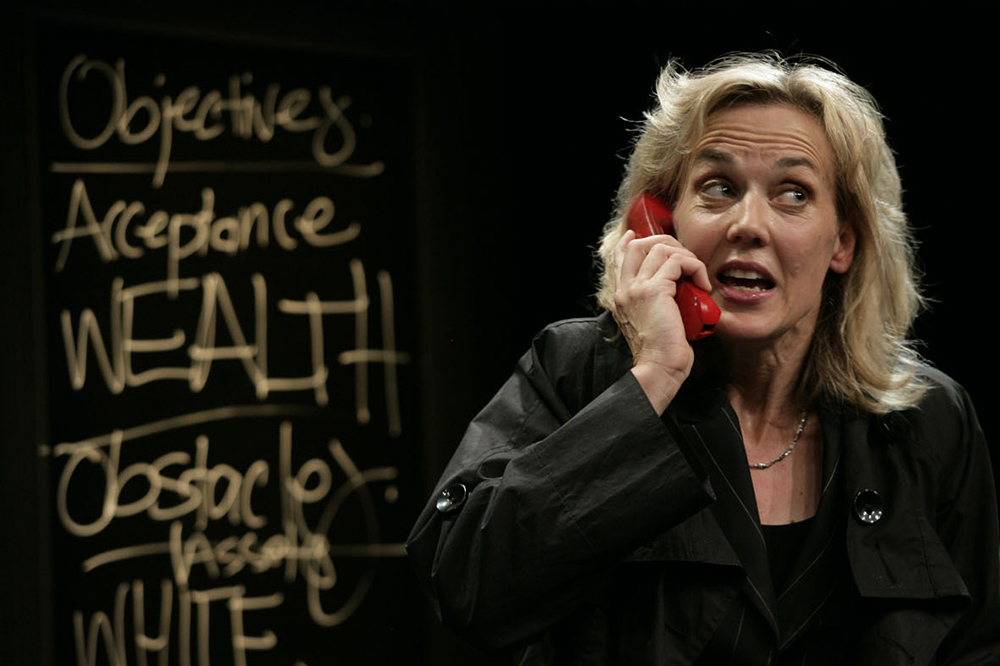 Production still for "The China Incident". Anne Browning as Bea Pontifec. Photographer: Jeff Busby
