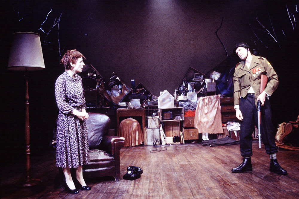 Production still for "Ruby Moon". L-R:  Christen O'Leary, Peter Houghton. Photographer: Jeff Busby