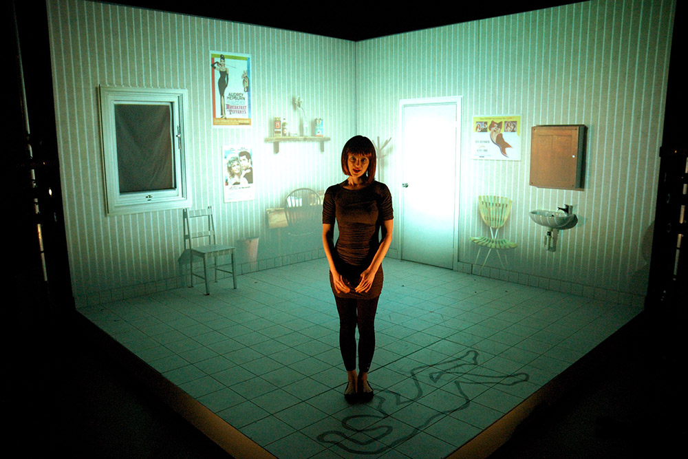 Production still for "Half-Real". Amber McMahon. Photographer: Steve Tilling