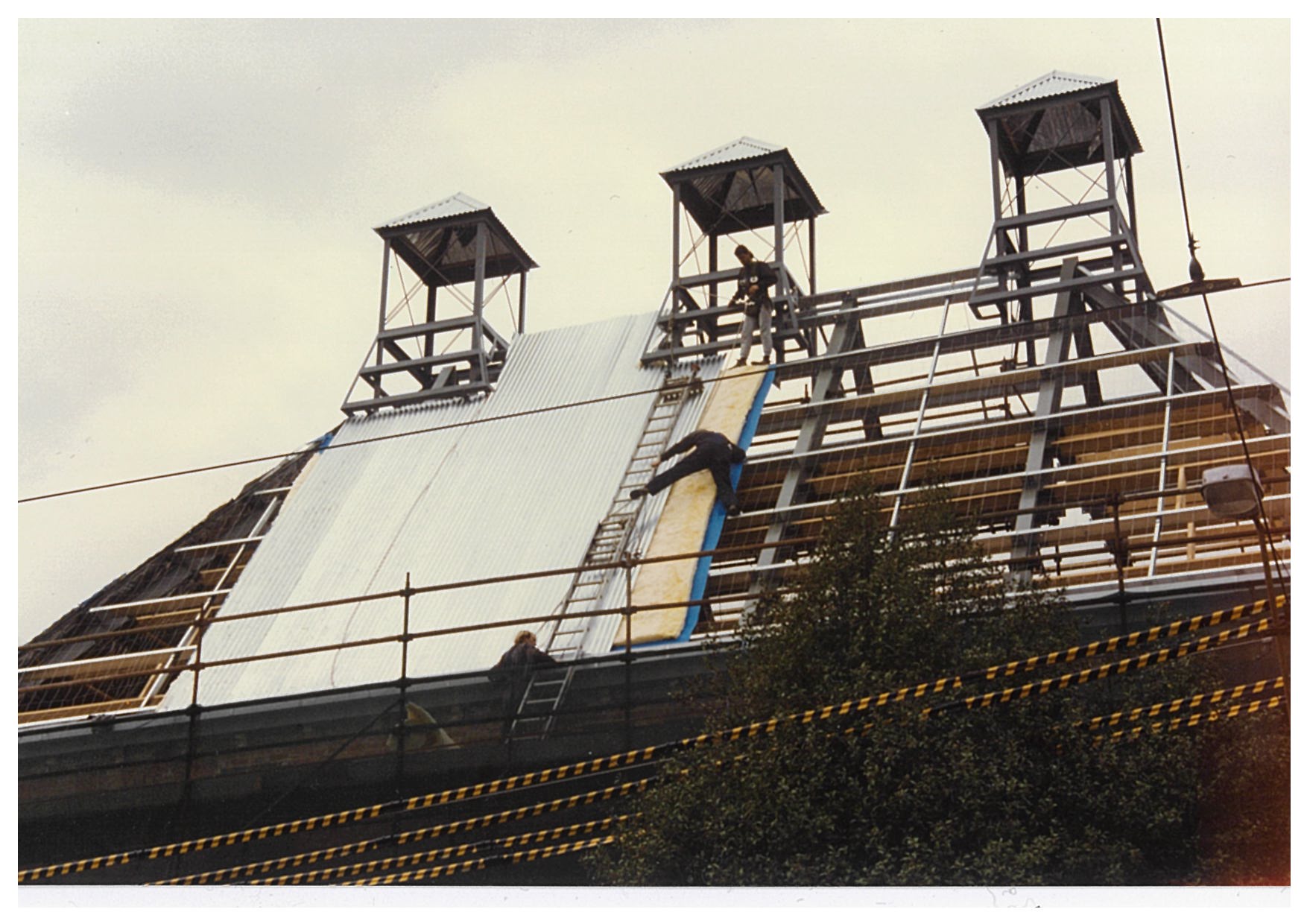 Reconstruction of the original roof of The Tower
